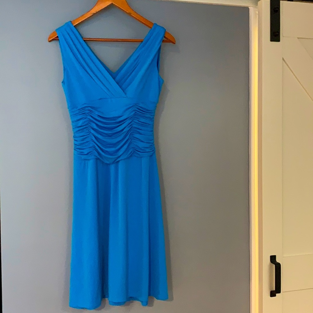 Dressbarn size 6 formal knee length blue dress